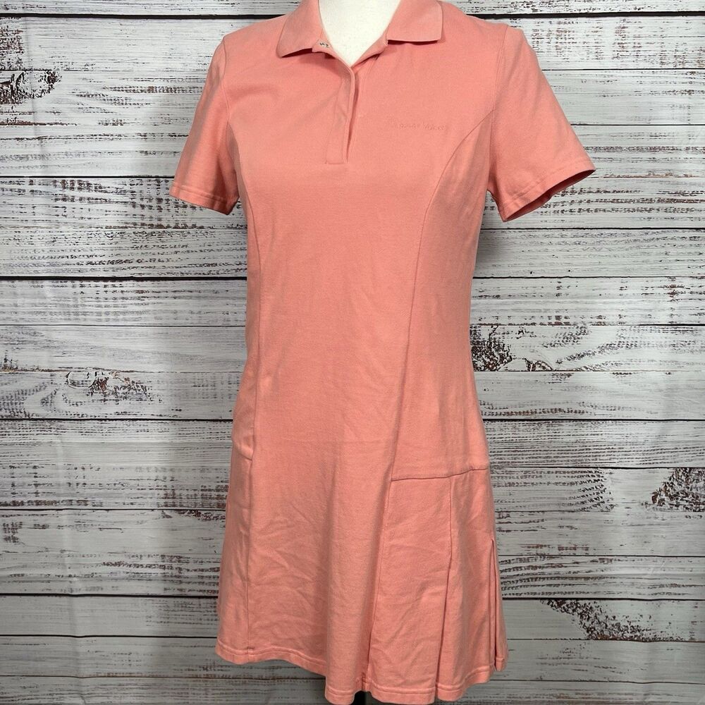 Outdoor Voices Polo Athletic Dress Pleated Pocket Peach Small Tennis Golf Preppy